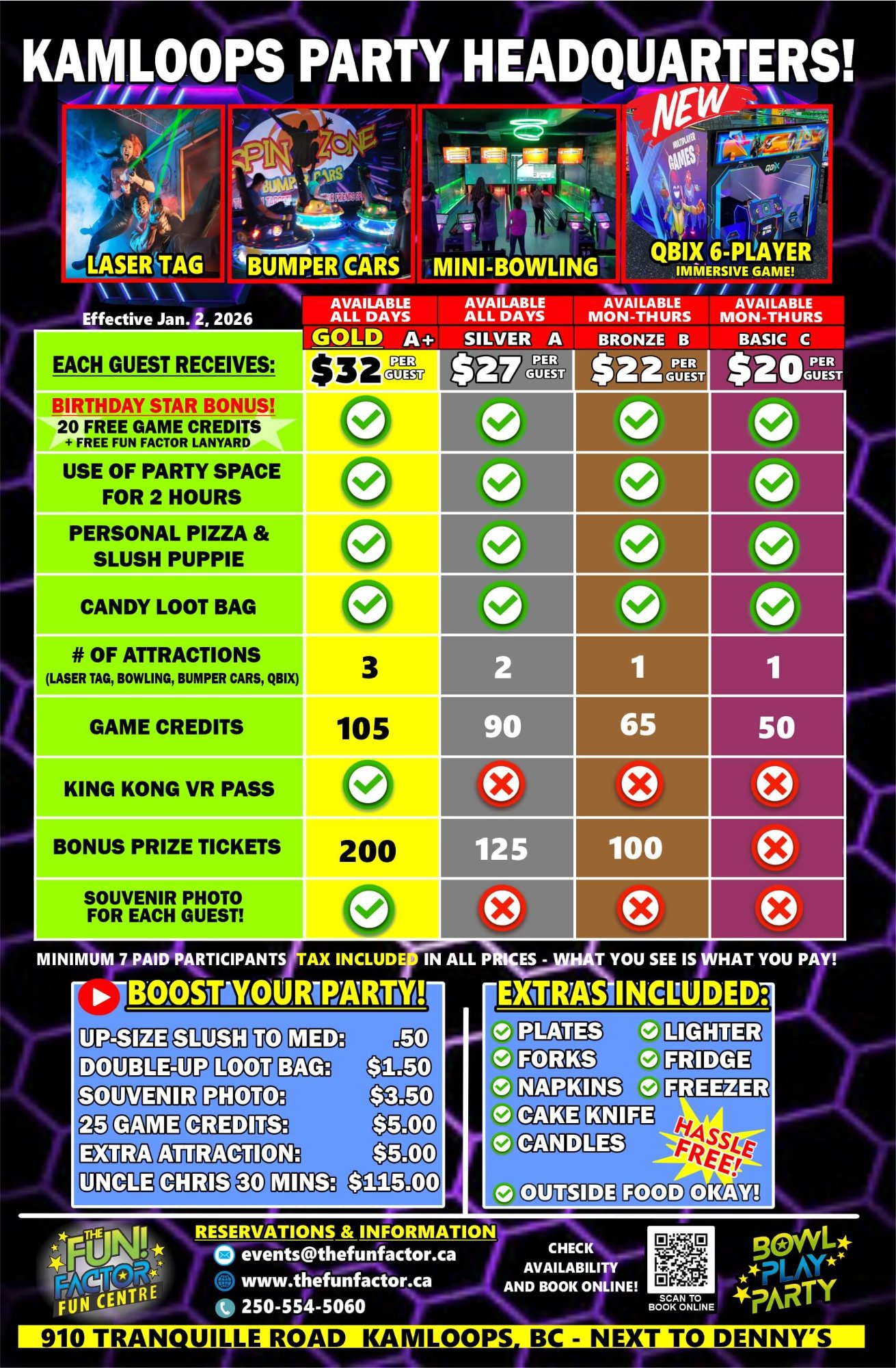 Fun Factor Birthday Party Packages 2026