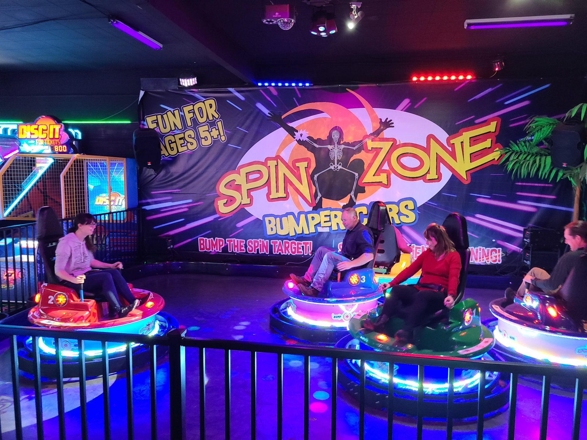 Spin Zone Bumper Cars action